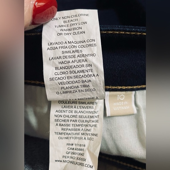 New! Michael Kors Dark Wash Jeans - Picture 9 of 9